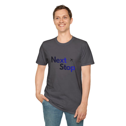 Next Stop T-Shirt  Travel Tee with Airplane Graphic