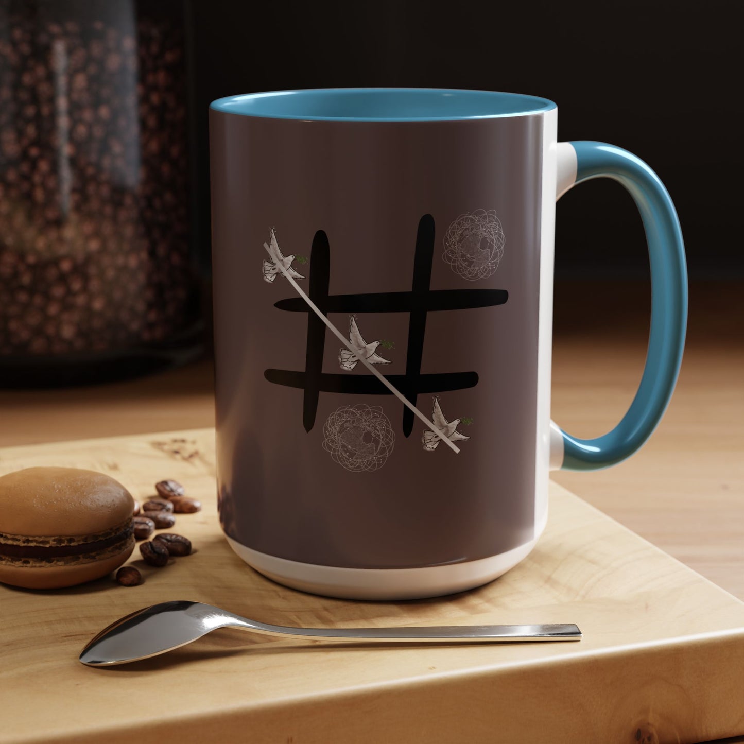 Peace Wins Ceramic Coffee Cup Peace/War design (11/15oz)