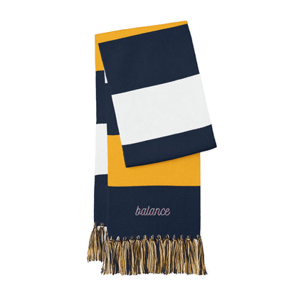 Balance Embroidered Striped Scarf