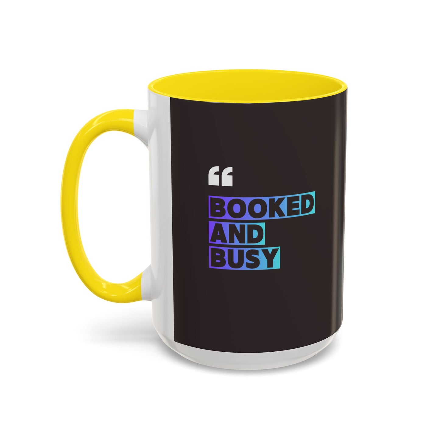 Booked and Busy Accent Coffee Mug — 11/15oz