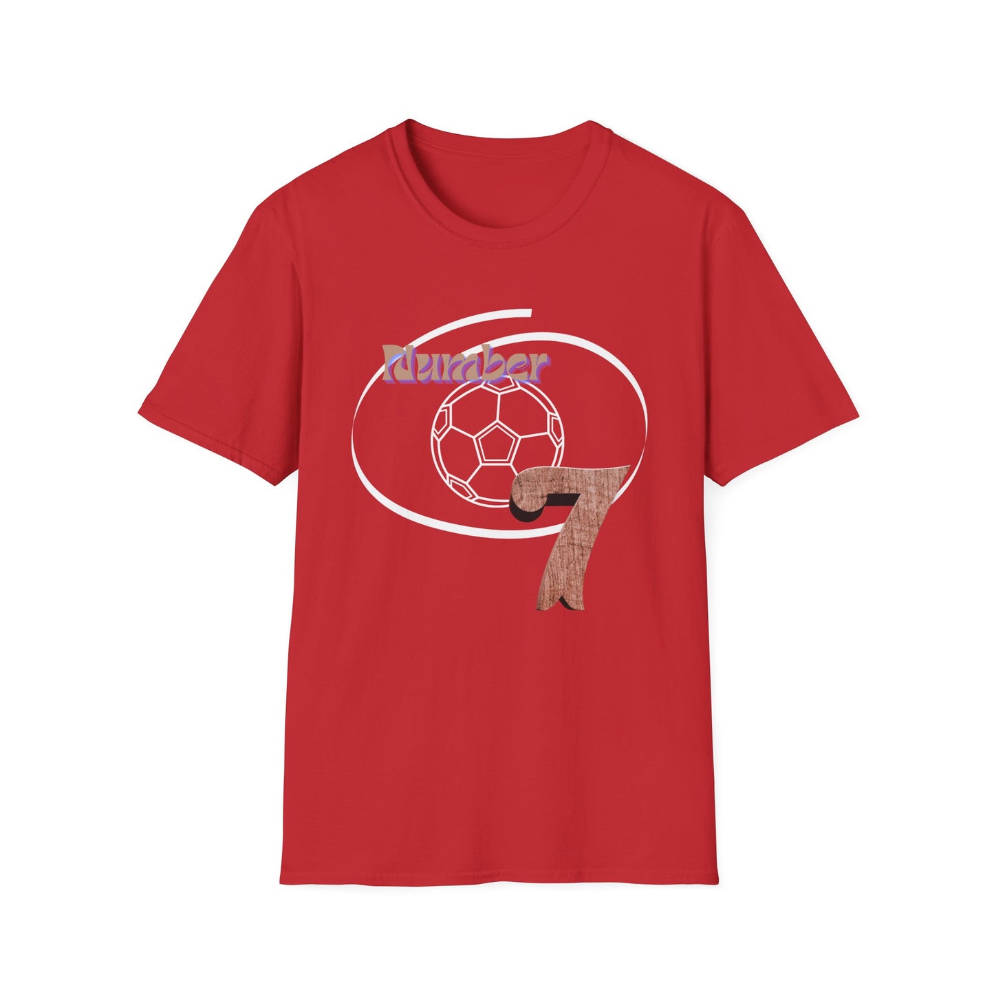 Soccer Number 7 Vintage Football Graphic T-Shirt