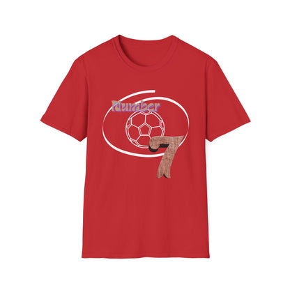 Soccer Number 7 Vintage Football Graphic T-Shirt