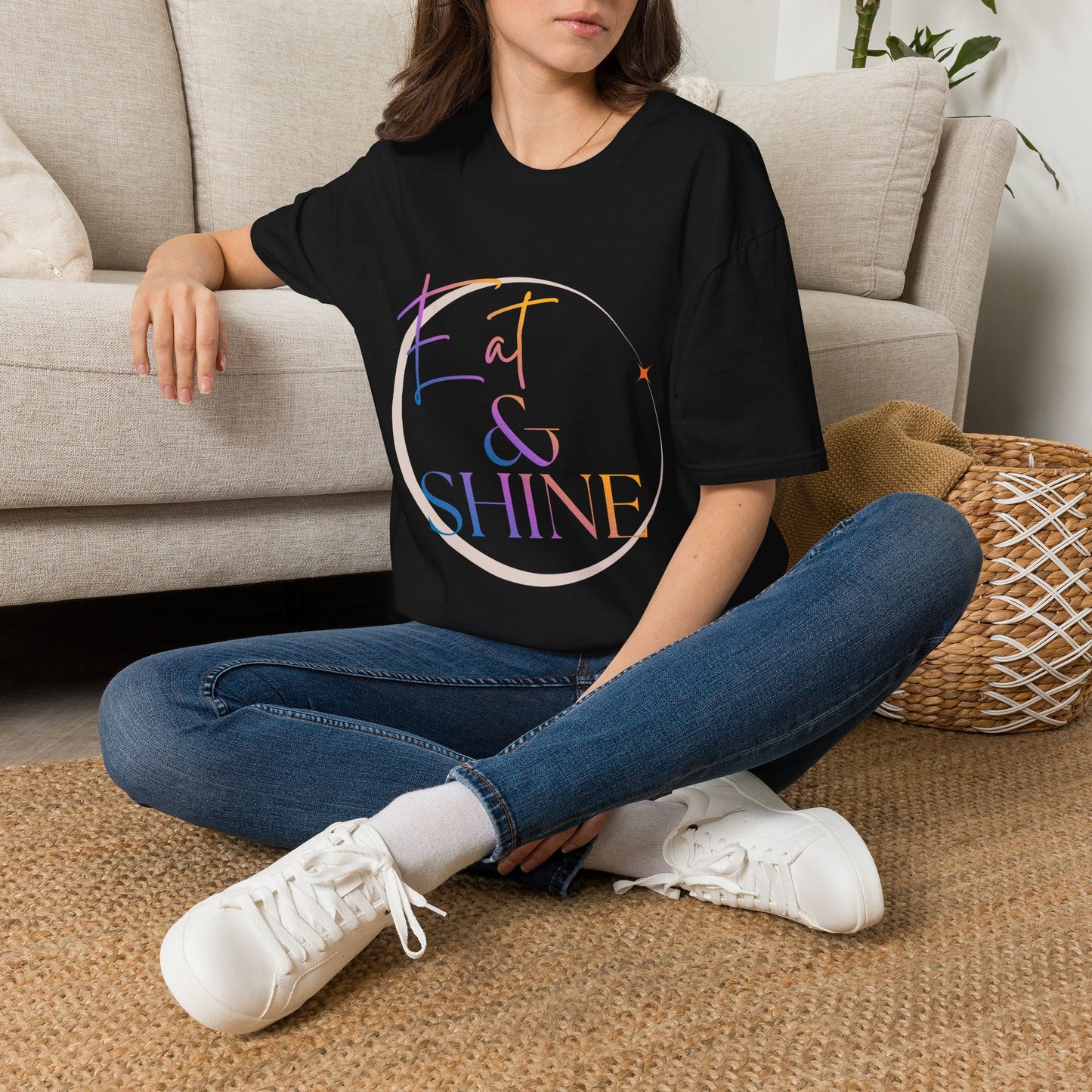 Eat & Shine Pastel Sunrise Inspirational T-Shirt