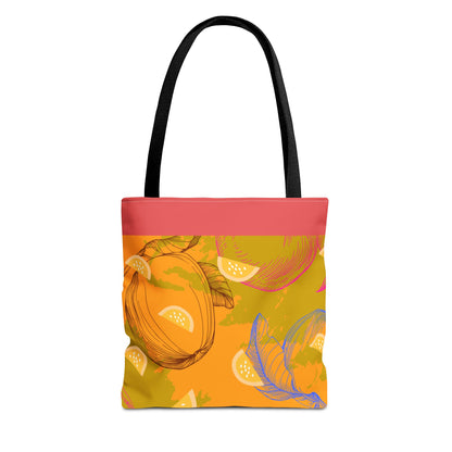 Bright Orange Lemon Sun Tote Bag