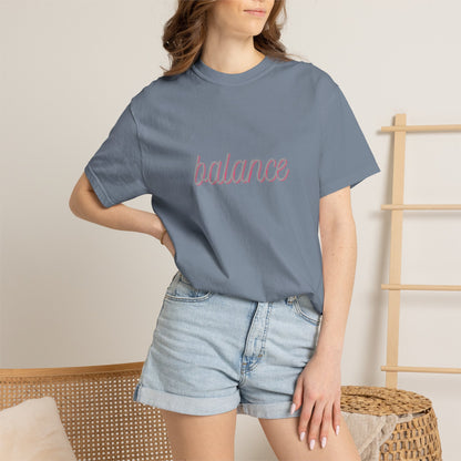 Balance Tee — Minimalist Inspirational  T-Shirt  'balance' Text