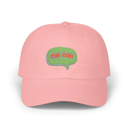"Cin Cin" Green Speech Bubble Embroidered Patch Hat