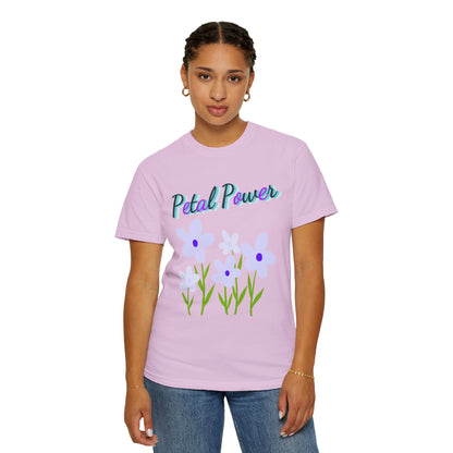 Petal Power T-Shirt — Floral Graphic Tee with Purple Flowers