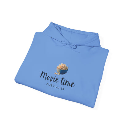 Movie Time Hoodie — Cozy Popcorn Graphic Sweatshirt
