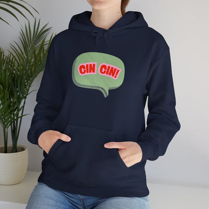 Cin Cin! Speech Bubble Hoodie Italian Cheers Graphic Sweatshirt