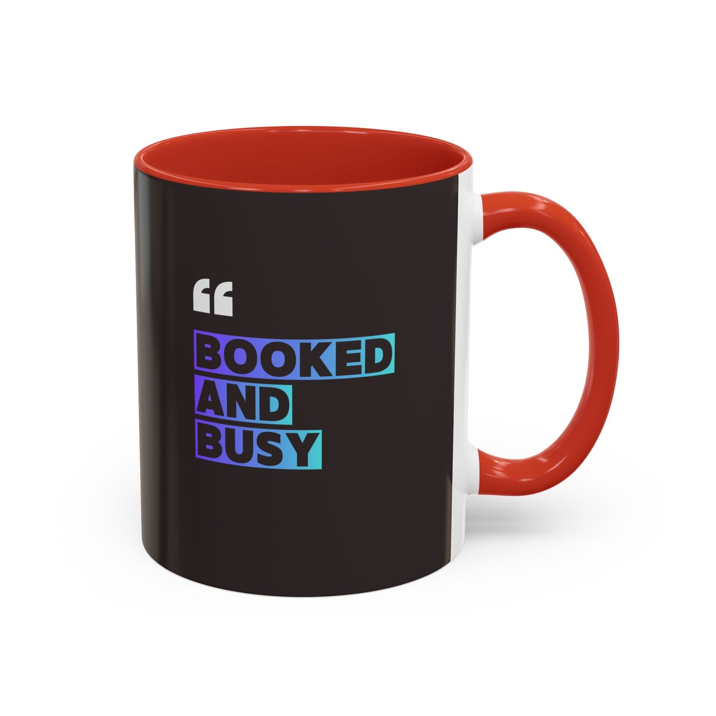 Booked and Busy Accent Coffee Mug — 11/15oz