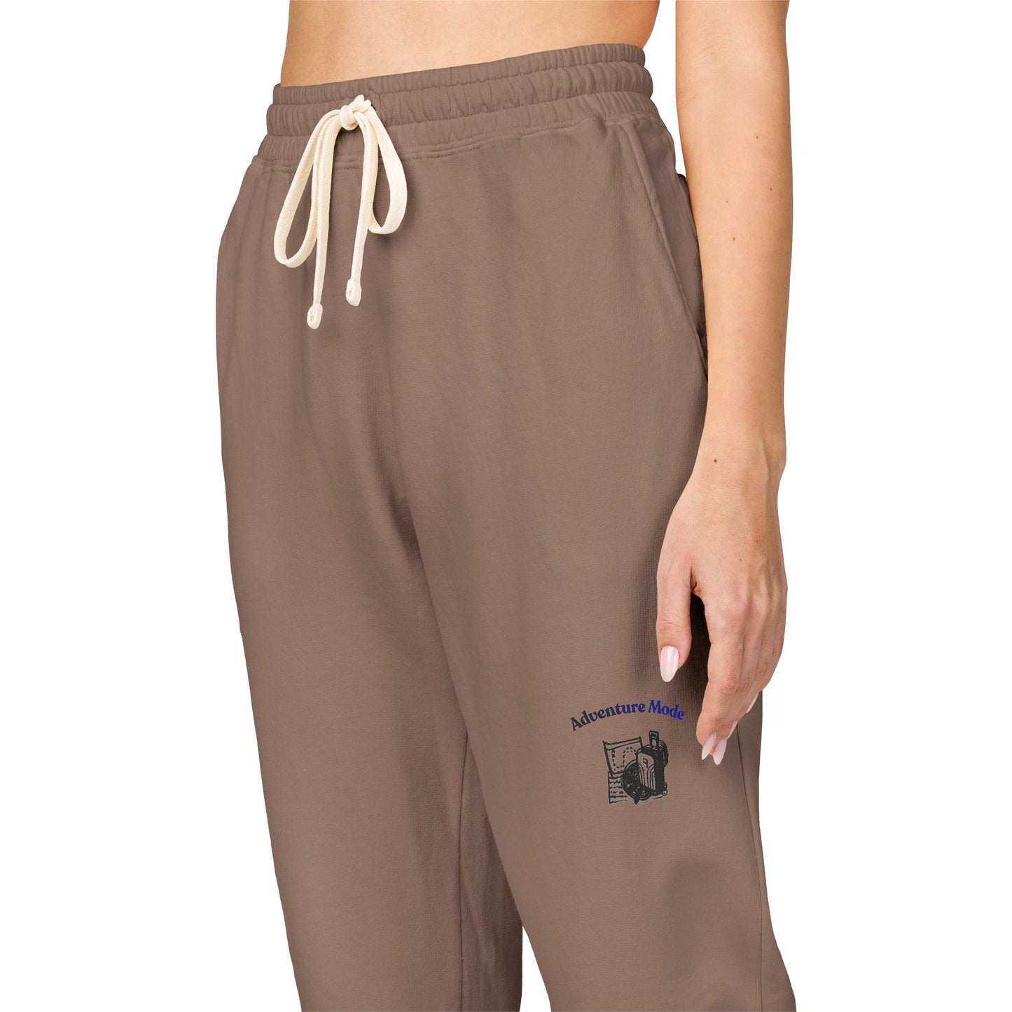 Cream 'Good Intentions' Fleece Sweatpants — Cozy Garment-Dyed Lounge Joggers