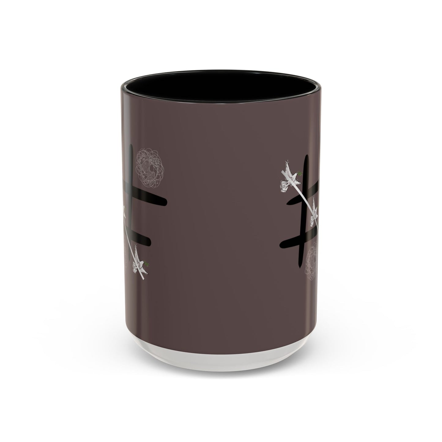 Peace Wins Ceramic Coffee Cup Peace/War design (11/15oz)