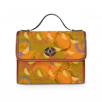 Retro Citrus Pattern Waterproof Tote Bag