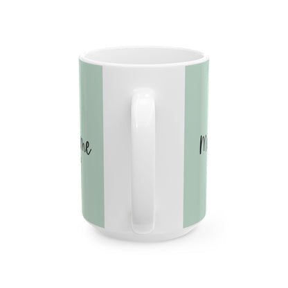 Ceramic Mug "Movie Time, Cozy Vibes" Popcorn Design (11oz & 15oz)