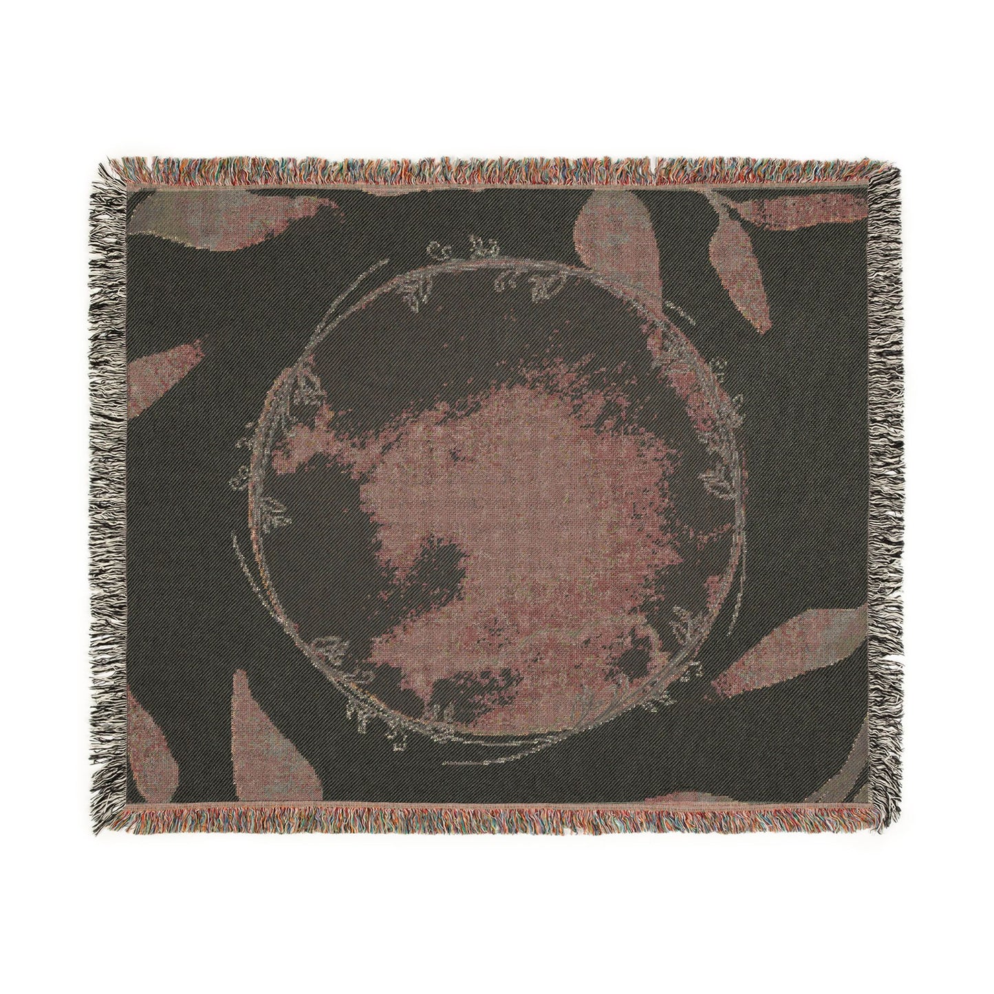 Woven Earth Moon Globe Throw Blanket