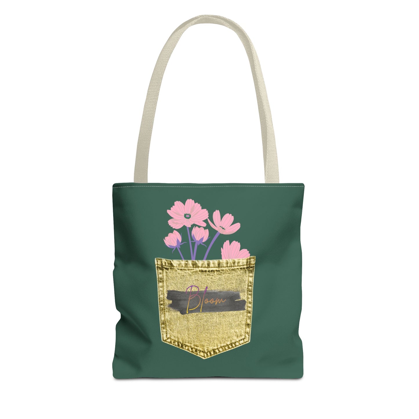 Floral Pocket Design Tote Bag