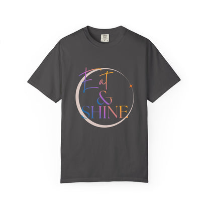 Eat & Shine T-Shirt — Minimal Gold Script Graphic Tee