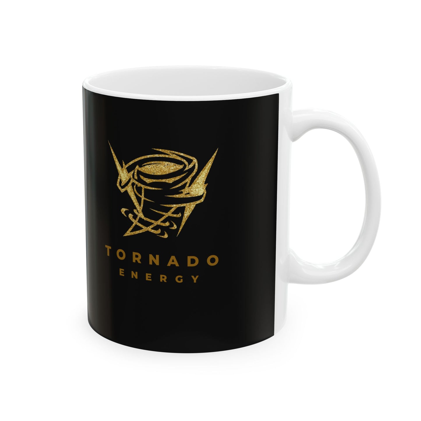 Gold Tornado Energy Ceramic Mug – Magical Fantasy Coffee Cup (11oz, 15oz)