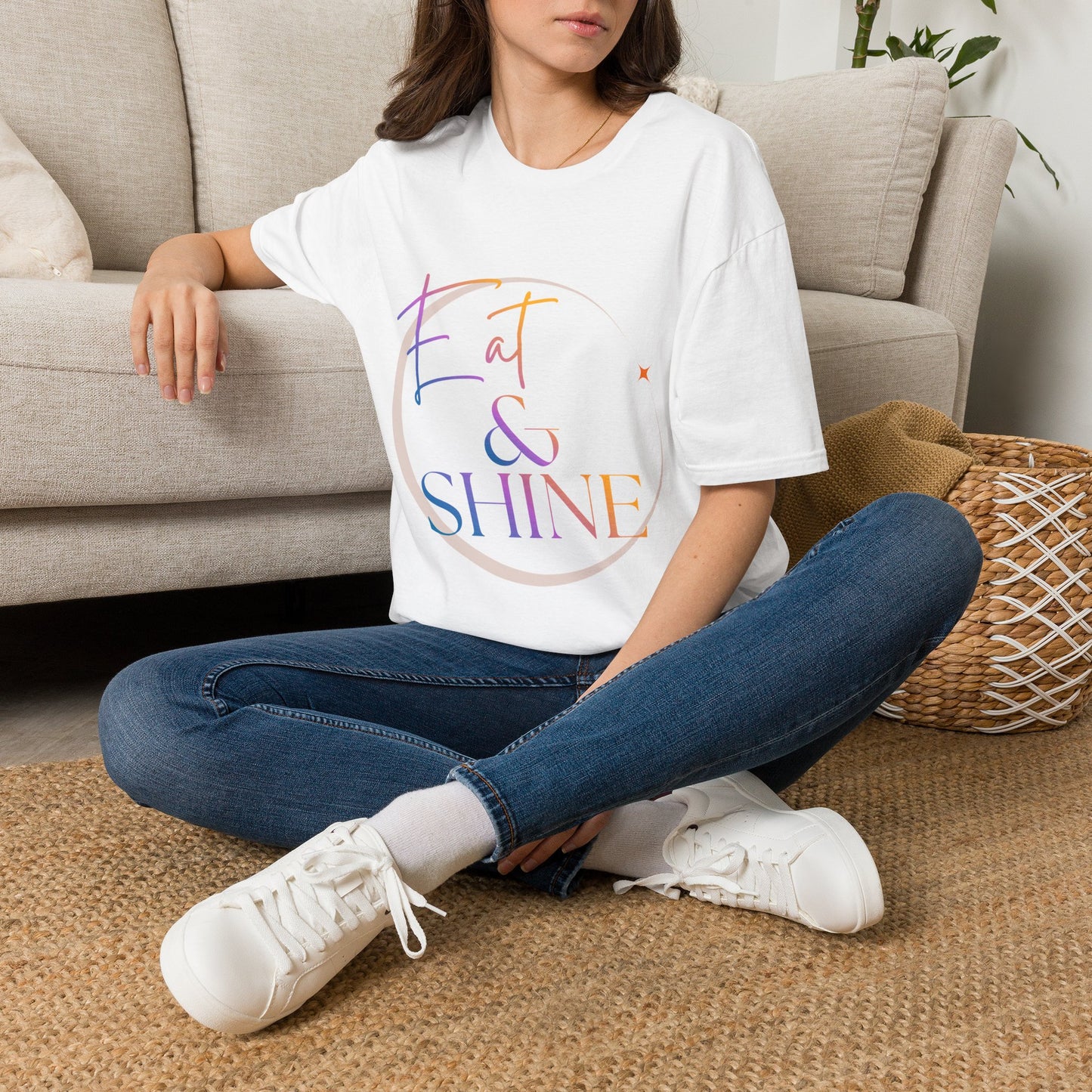 Eat & Shine Pastel Sunrise Inspirational T-Shirt