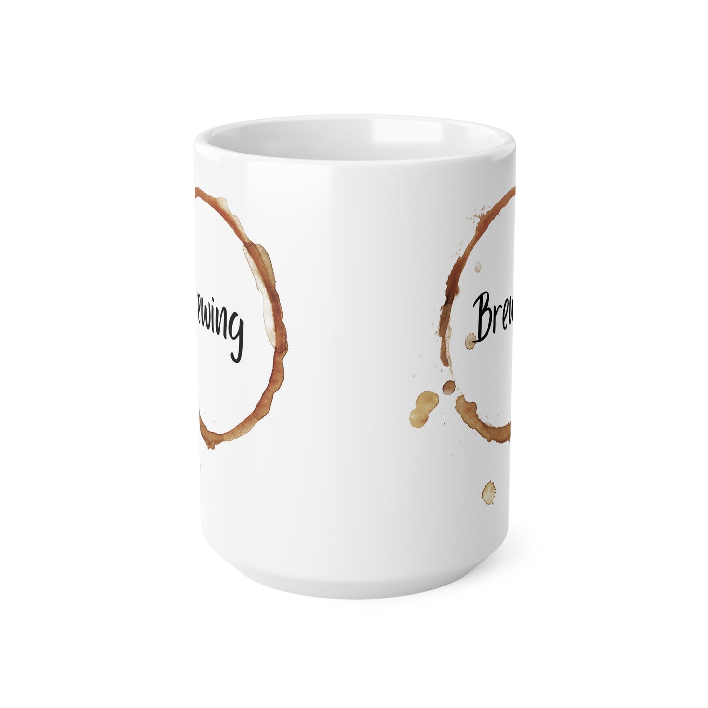 Brewing Coffee Ring Mug - Ceramic (11oz & 15oz)