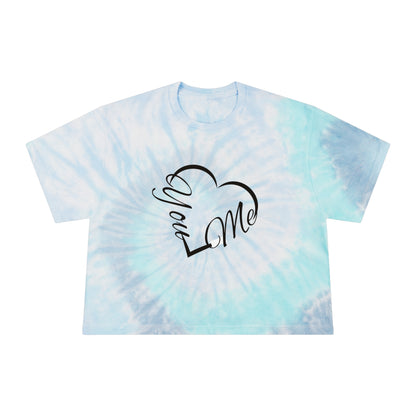 You + Me Heart Tie-Dye Crop Tee