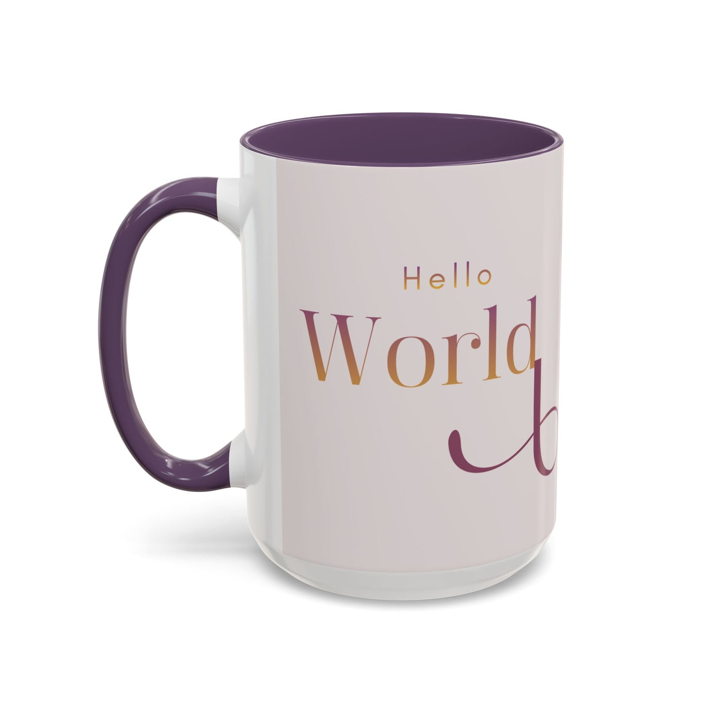 Hello World Modern Script Tech & Coder Accent Coffee Mug (11oz)