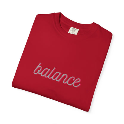 Balance Tee — Minimalist Inspirational  T-Shirt  'balance' Text