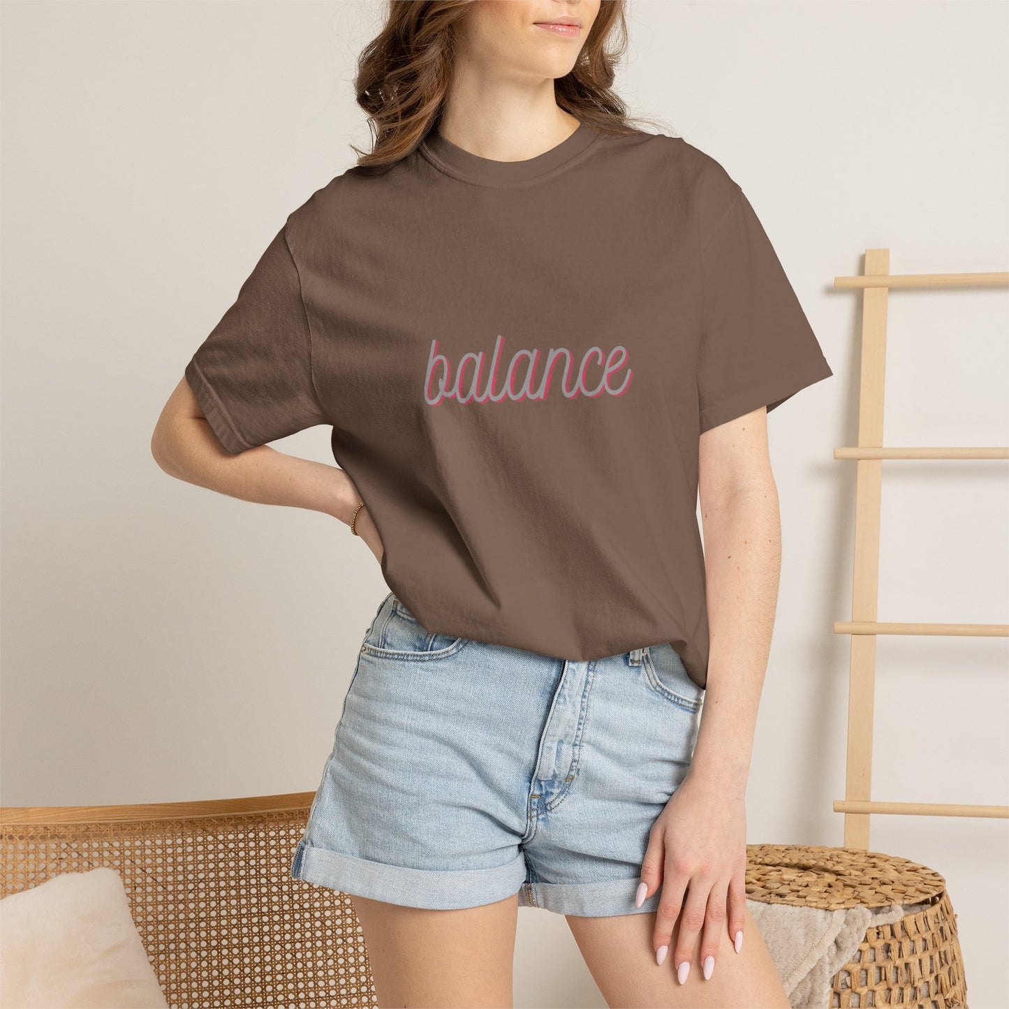 Balance Tee — Minimalist Inspirational  T-Shirt  'balance' Text
