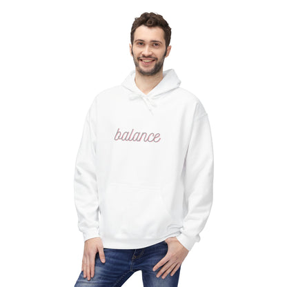 Balance Script Hoodie Typography Pullover
