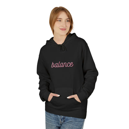 Balance Script Hoodie Typography Pullover