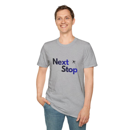 Next Stop T-Shirt  Travel Tee with Airplane Graphic