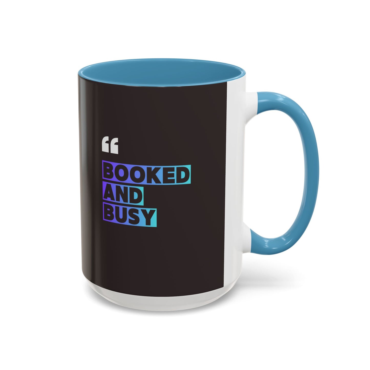 Booked and Busy Accent Coffee Mug — 11/15oz