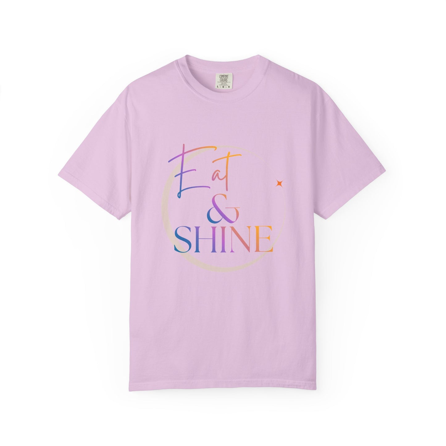 Eat & Shine T-Shirt — Minimal Gold Script Graphic Tee
