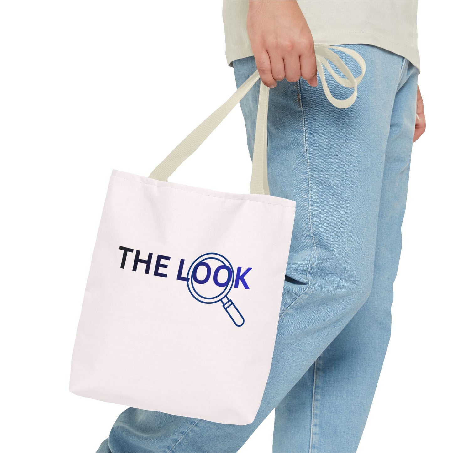 The Look Tote Magnifying Glass Logo Canvas Bag