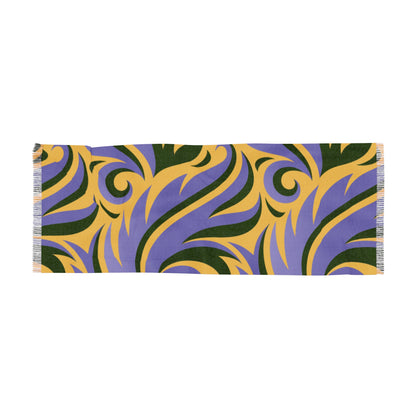 Purple Swirl , Gold Decorative Fashion Scarf