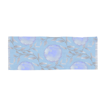 Blue Floral Lightweight Spring/Summer Wrap Scarf