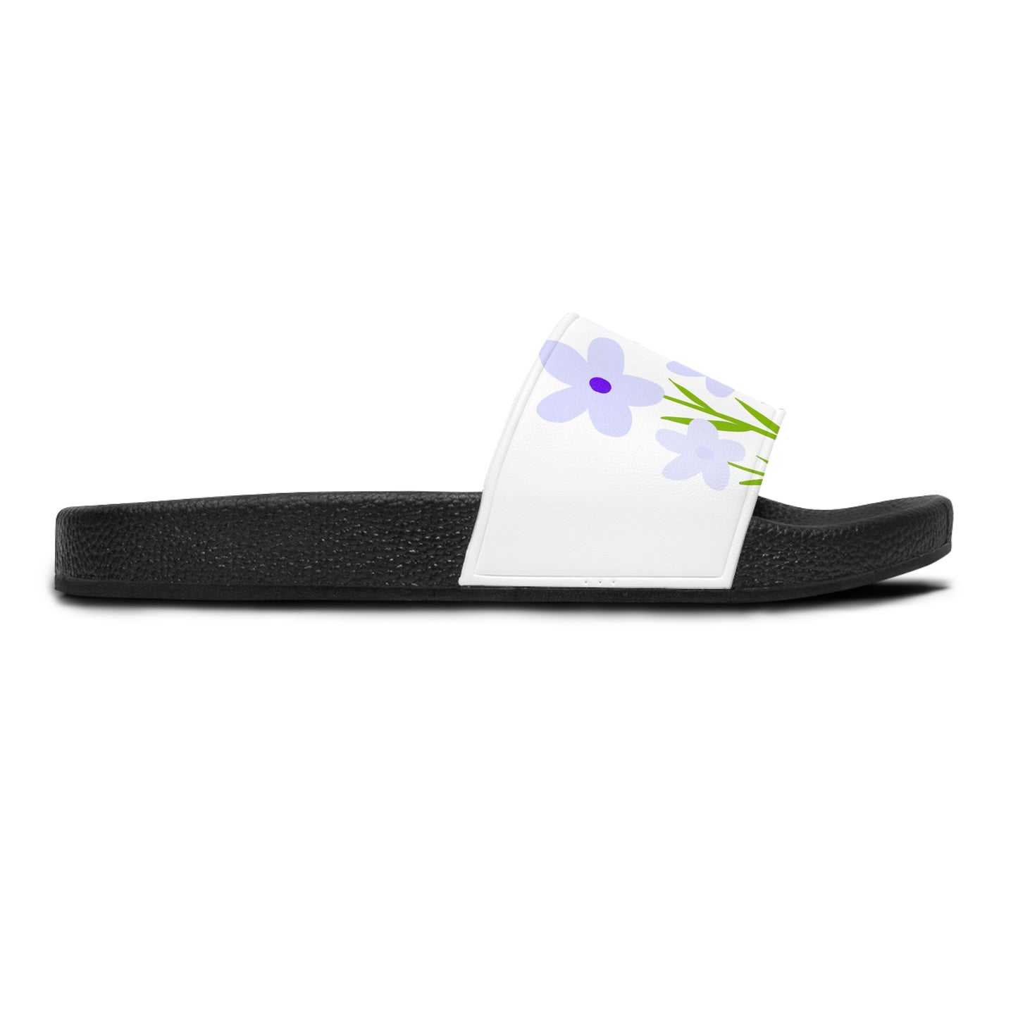 Floral Breeze Women's Slide Sandals — Purple Wildflower Print
