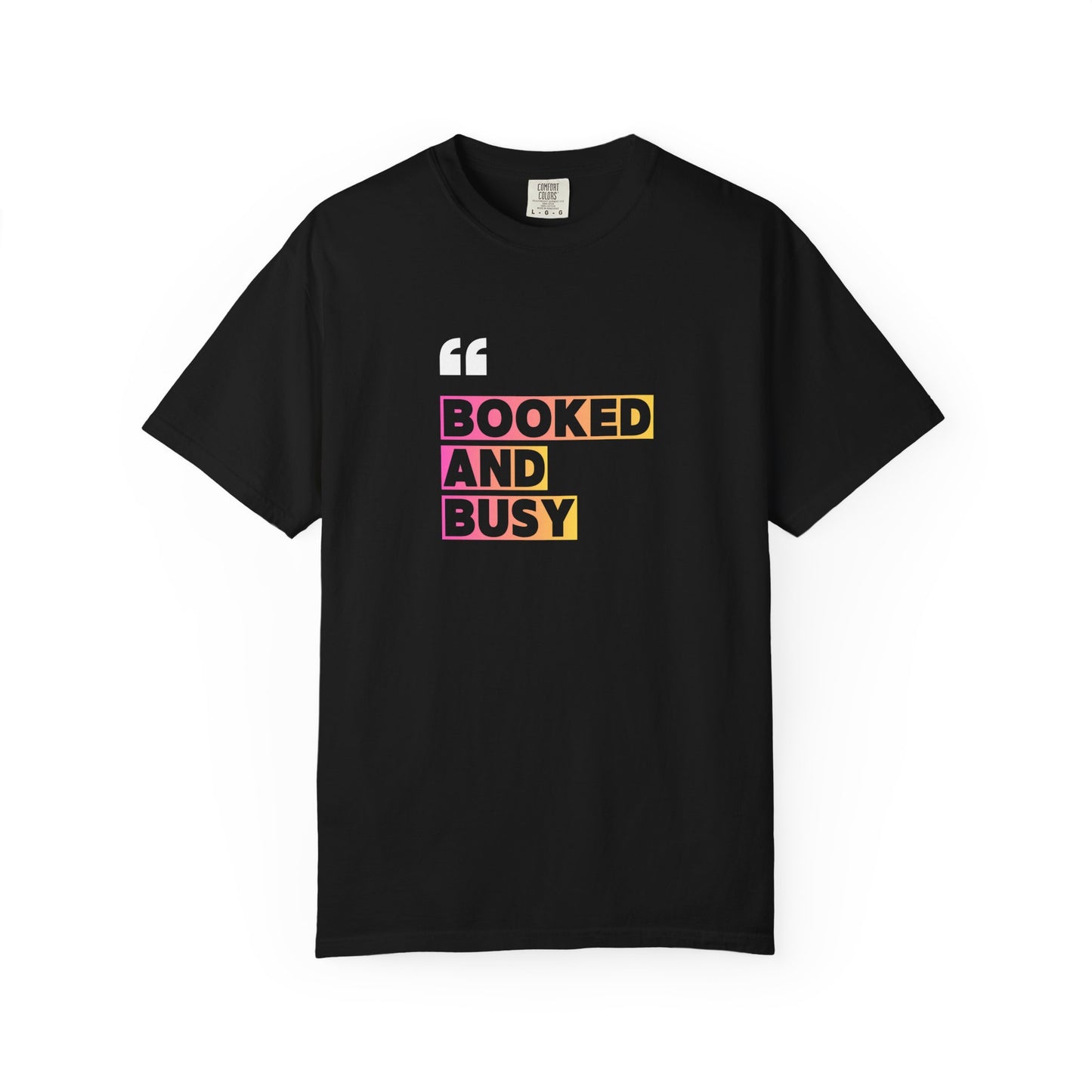 Booked and Busy Graphic Cotton Tee for Book Lovers