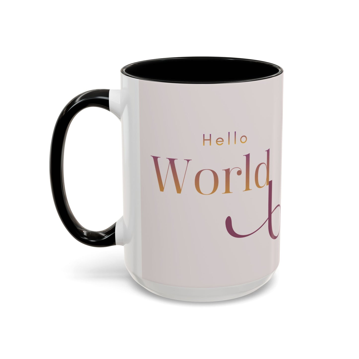 Hello World Modern Script Tech & Coder Accent Coffee Mug (11oz)