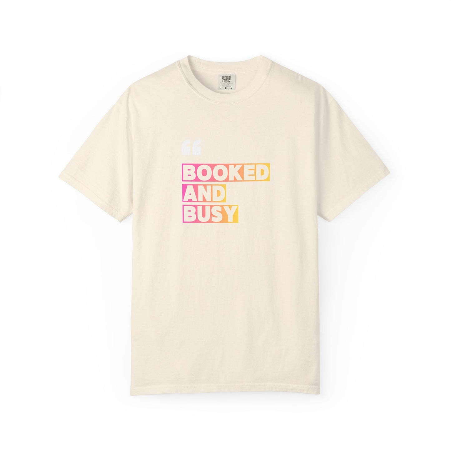 Booked and Busy Graphic Cotton Tee for Book Lovers