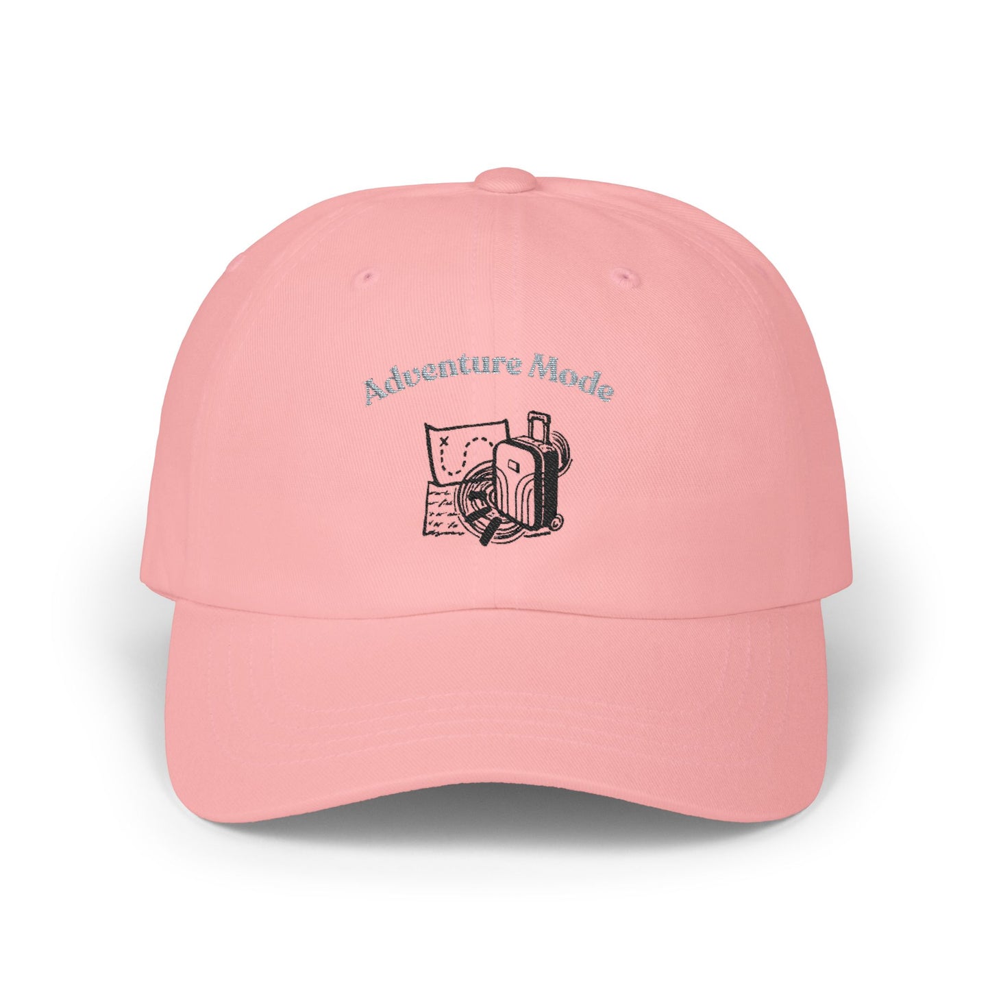 Adventure Mode Dad Cap – Vintage Camera & Map Embroidered Hat