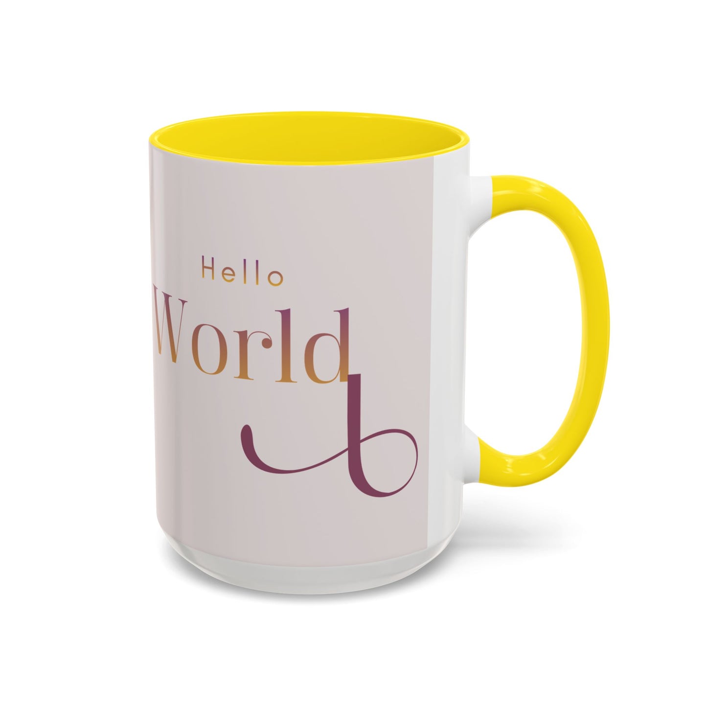 Hello World Modern Script Tech & Coder Accent Coffee Mug (11oz)