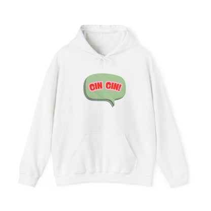 Cin Cin! Speech Bubble Hoodie Italian Cheers Graphic Sweatshirt