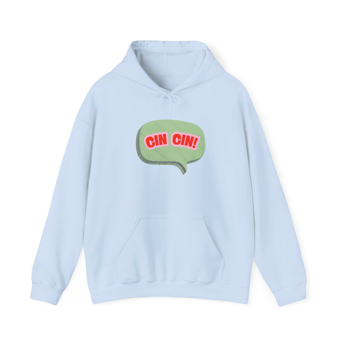 Cin Cin! Speech Bubble Hoodie Italian Cheers Graphic Sweatshirt