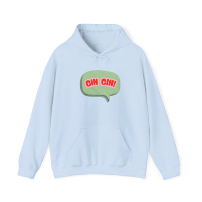Cin Cin! Speech Bubble Hoodie Italian Cheers Graphic Sweatshirt