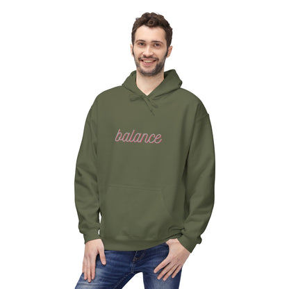 Balance Script Hoodie Typography Pullover