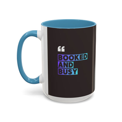 Booked and Busy Accent Coffee Mug — 11/15oz