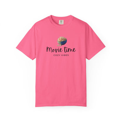 Movie Time T-Shirt – Cozy Vibes Popcorn Graphic Tee