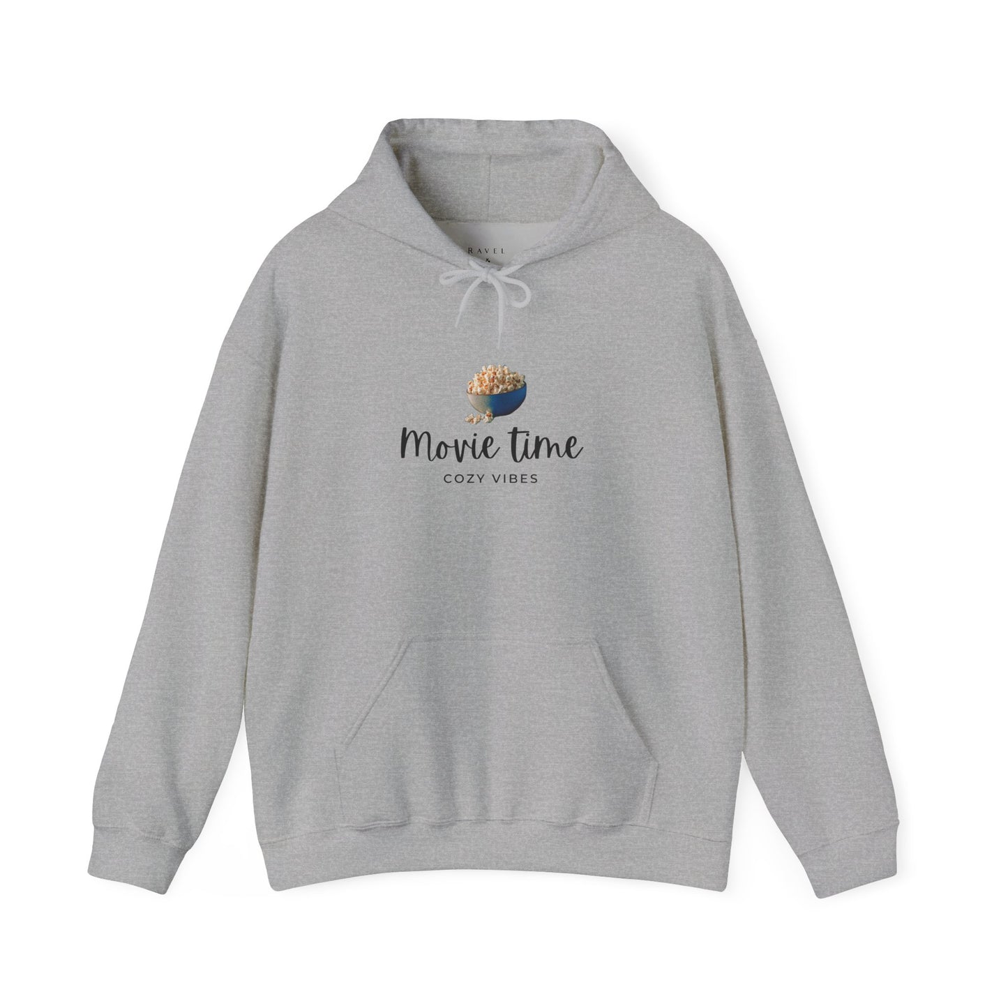 Movie Time Hoodie — Cozy Popcorn Graphic Sweatshirt