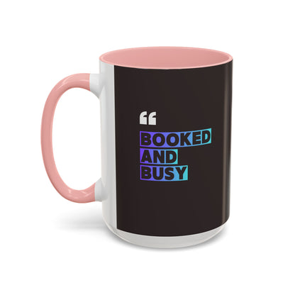Booked and Busy Accent Coffee Mug — 11/15oz